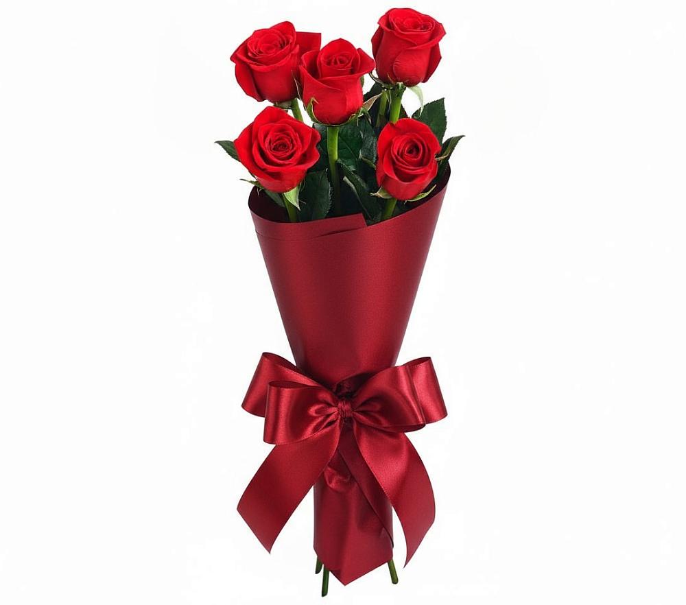 Букет 5 Красных роз Эдлесс Лав в Волоколамске