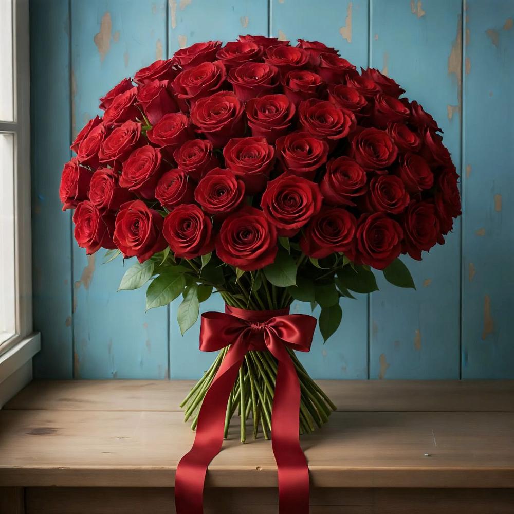 Букет Красные розы Блэк Меджик в Волоколамске