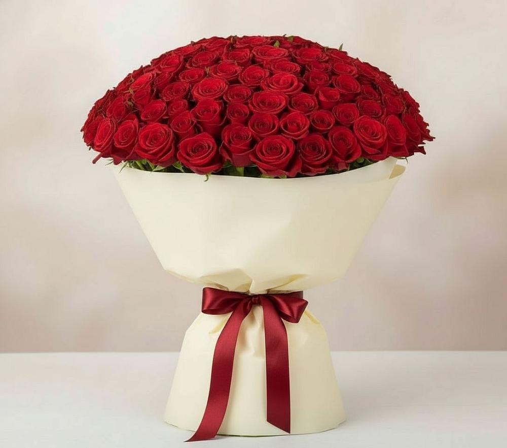 Букет 101 Красная роза Милано в Волоколамске