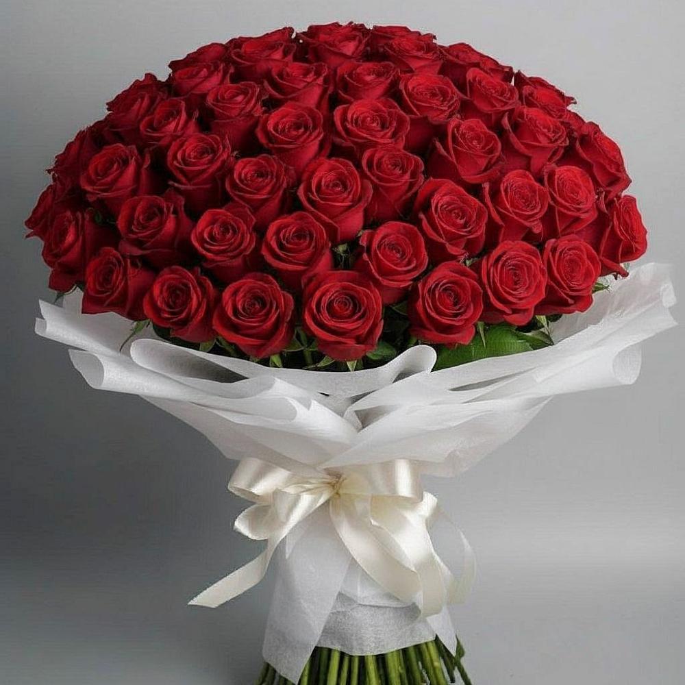 Букет 101 Красная роза Блэк Мэджик в Волоколамске