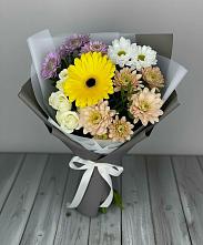 Букет цветов из:  Розы, Герберы и Хризантемы #REPLACE_PRED# Волоколамске
