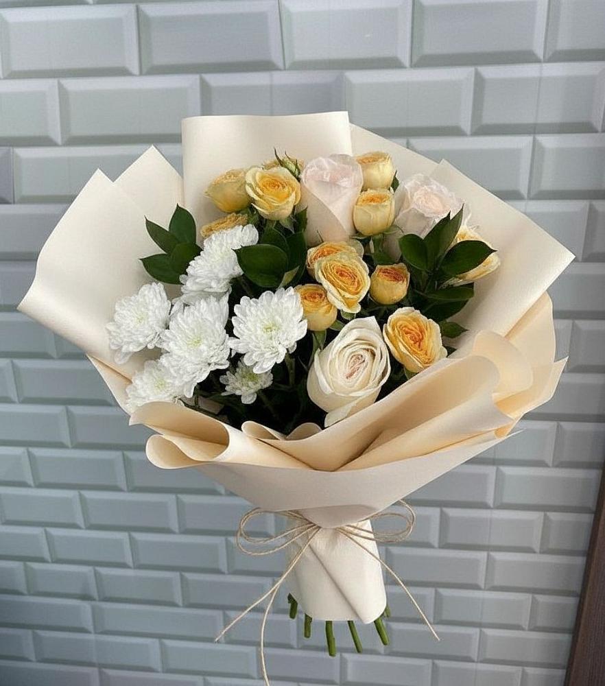Букет цветов из: Розы и Хризантемы в Волоколамске