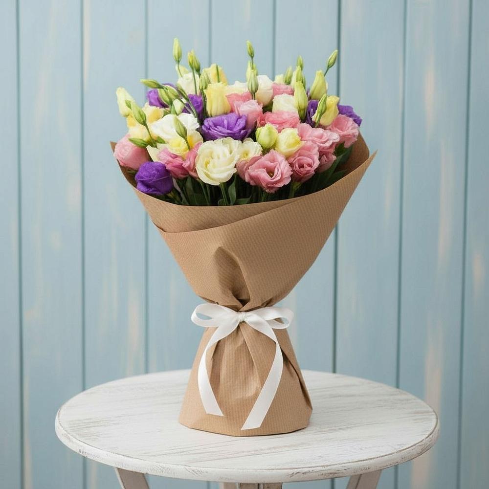 Букет цветов из: Лизиантусы в Волоколамске