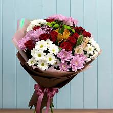 Букет цветов из:  Розы, Хризантемы и Альстромерии в Волоколамске
