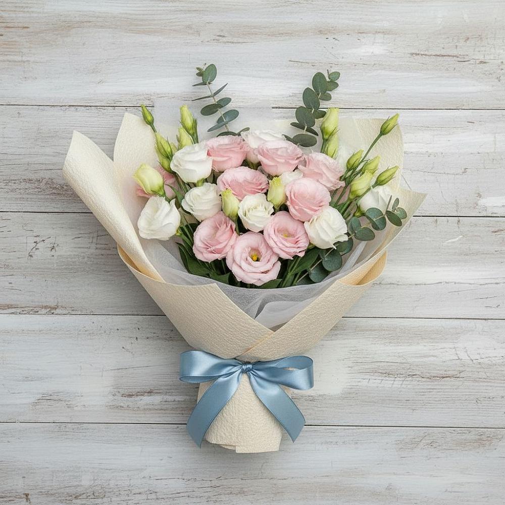 Букет цветов из: Лизиантусы в Волоколамске